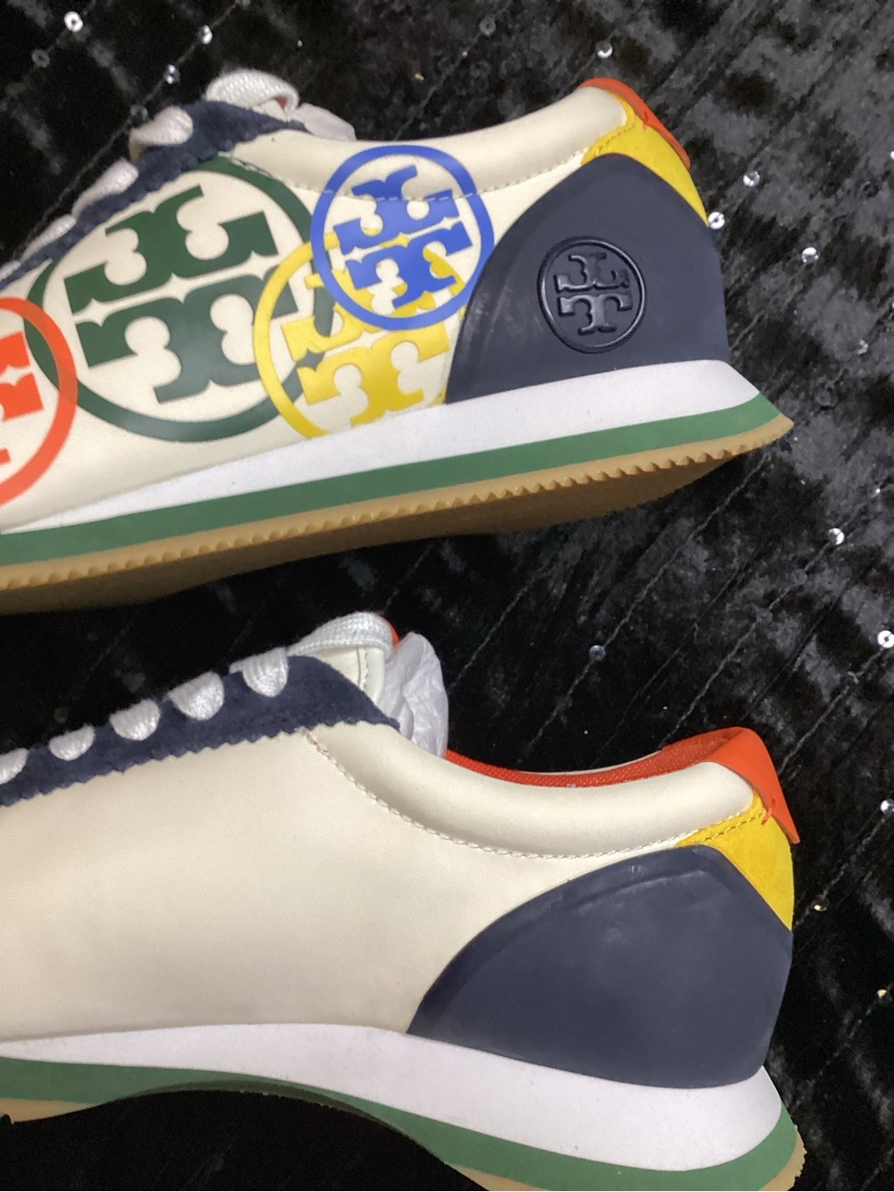 Vintage Tory Burch Hank Trainer Multicolor Logo Retro Runner Sneakers 8 - Picture 9 of 12